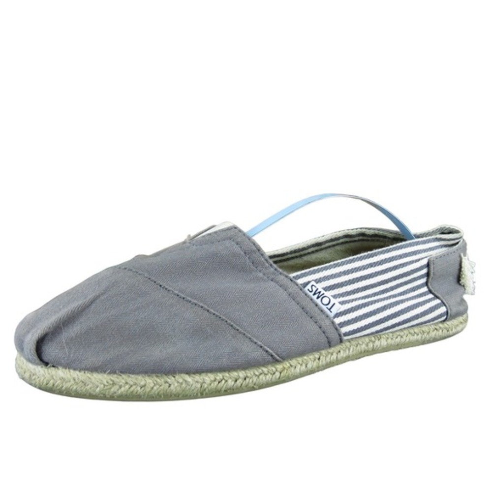 TOMS Women Slip On Espadrille Gray Fabric Sz 9 Medium ‎ Used 2025